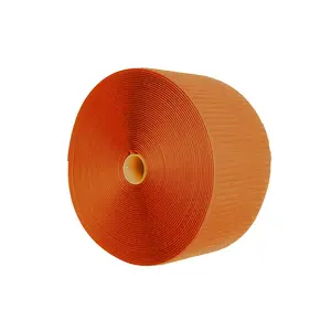 Tumbl Trak Hook Mat Fastener | 42' Long & 4" Wide | Hook Fastener for Carpet Bonded Foam Seams | for Gymnastics and Cheer Gym Floors (Orange)