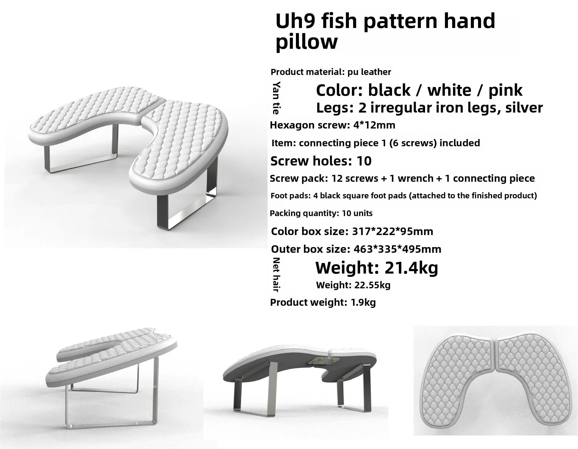 Pink Nail Art Hand Pillow Russian Style U-shaped High-end Foldable Comfortable Quilted Diamond Pattern Hand Pillow Cushion Nail