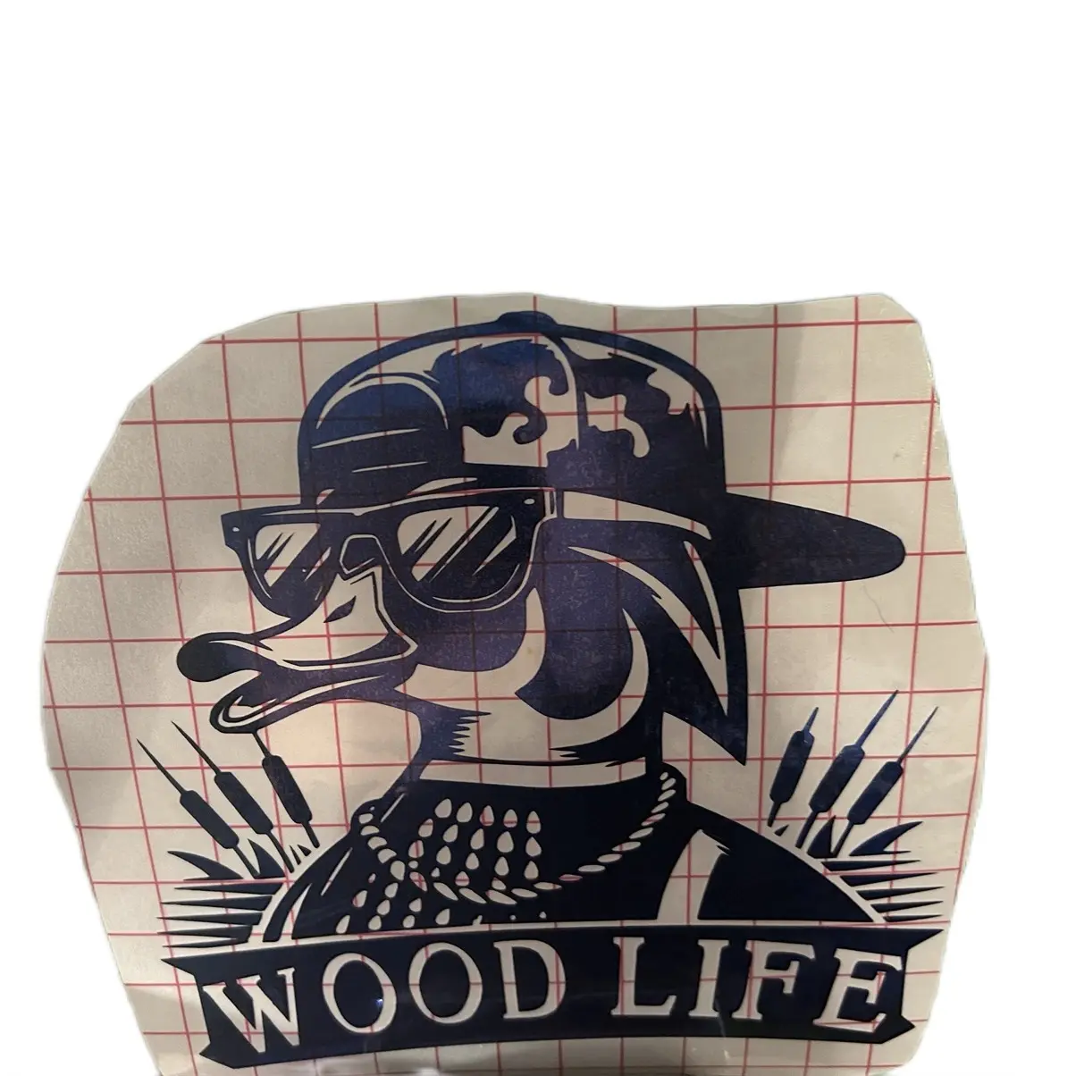 Squatted Duck Wood Life Sticker - Decals for Trucks, Car Styling Decals, Vehicle Exterior Decoration, Car Accessories