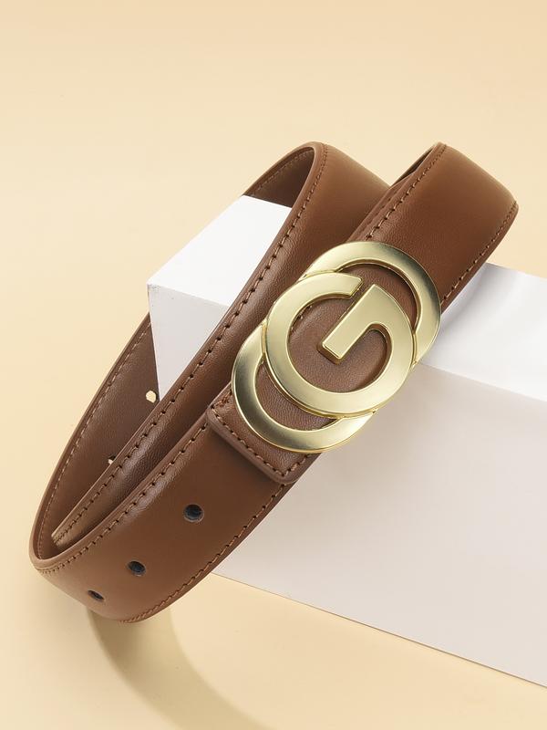 Luxury Women's Waist Belt, Trendy Exquisite Belt with Letter G Alloy Buckle, Adjustable Design for Daily Commute & Office Casual Wear, Perfect Gift Idea Luxury Women's Waist Belt, Trendy Exquisite Belt with Letter G Alloy Buckle, Adjustable Design for Daily Commute & Office Casual Wear, Perfect Gift Idea