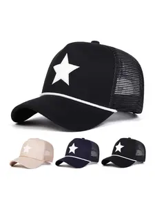 Star Pattern Trucker Hat, Casual Outdoor Sports Hat for Men & Women, Fashion Accessories for Daily Wear