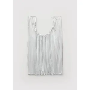 Pleated Baggu - Chrome Metallic