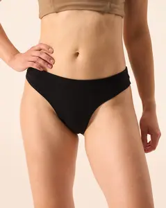 Comfortable Women's Merino Wool Thong for Everyday Wear - Jean- Jean Womenswear Panties Panty Simple Comfort Maternity Bottom Legging Basic