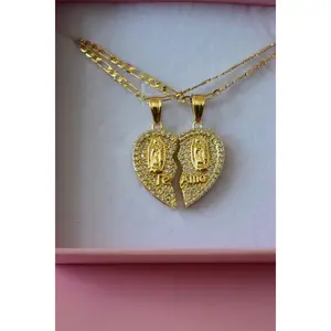 Diamond Mother Mary Heart Set
