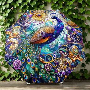 1PC Creative Fashion Folding Umbrella Cartoon peacock with a brilliant opening display Printed Umbrella is suitable as a birthday gift, Valentine's Day gift, various festivals, travel and gifting ...