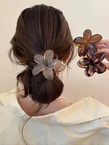 Flower Design Hair Claws, Flower Hair Clip, Elegant Hair Accessories for Women & Girls, Minimalist Headwear Suitable for Thick Hair, Fashion Hair Accessories for Party, Daily Clothing Decor