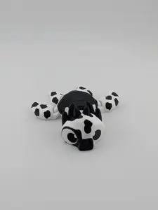 Cow-Inspired Turtle Flexi 3.5" Articulated Mini Buddy Moo-Spotted Shell Magic Smooth Lightweight PLA Build Fully Articulated Wiggle-Body Compact Size Perfect Fidget Companion