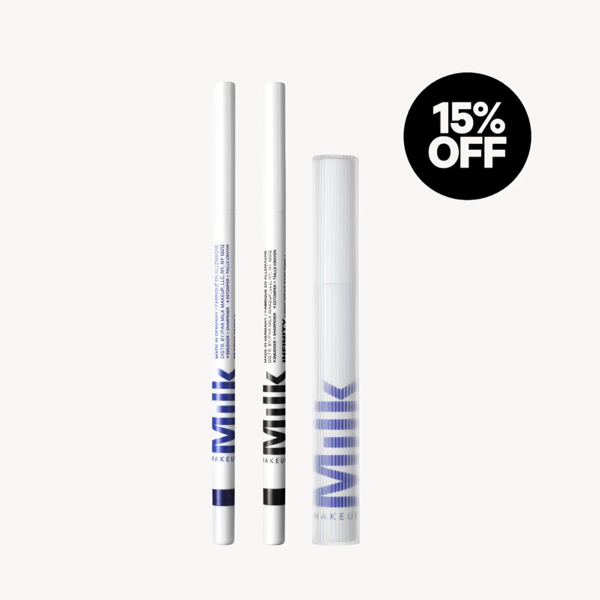 Milk Makeup Waterproof Eye Lineup with RISE Mascara and Infinity Long Wear Eyeliner in Black and Navy