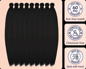 Gyal Braids Apple Cider Vinegar Pre-Rinsed Braiding Hair itch free braiding. Hypoallergenic ACV Pre-Rinsed. 8 Bundles per Pack. 16" Synthetic Extensions Synthetic Soft Hairpieces