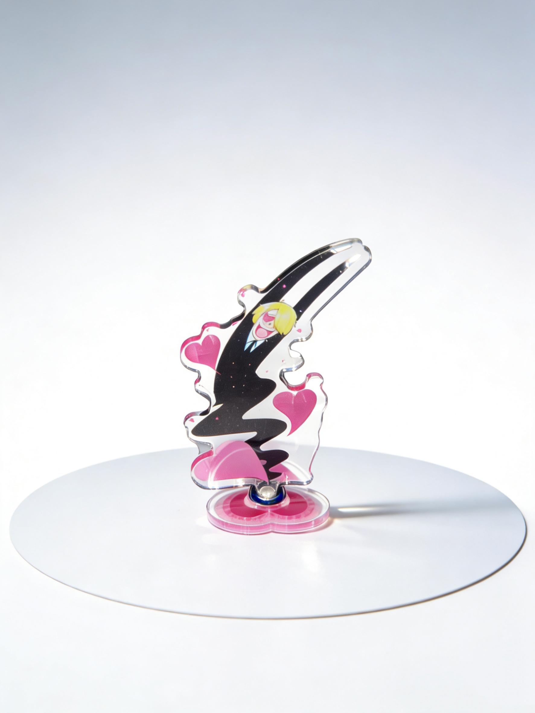 One Piece Sanji Spinning Acrylic Standee, Funny Meme Figure, Rotating Desk Decor, Perfect Gift for Anime Fans, Great for Birthdays & Holidays