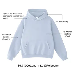 FAIABLE Unisex Oversized Long Sleeve Hoodie with Pockets - Essential Sweatshirt in Washed Smith Plush for Ultimate Comfort and Style - Available in Soothing Colors with Durable Fabric for Everyday Wear