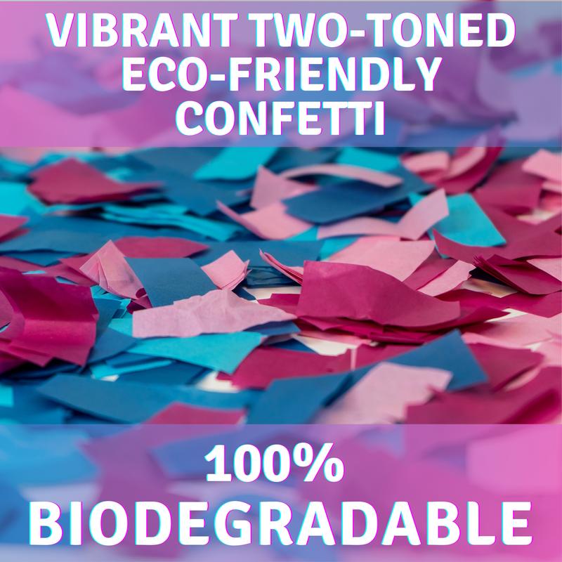 Gender Reveal Confetti Cannons | 2 Pink & 2 Blue Baby Reveal Cannons