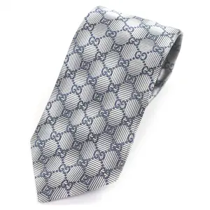 Pre-owned GUCCI Silk Small Leather Goods GG logo Tie