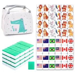 Birthday Valentine's Gift Bag with Seaside Escape Game Blocks Sets with 49 Tiles 40mm.