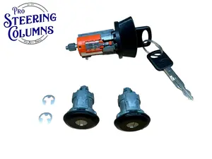 97-20 E-150 E-250 E-350 Ignition & Door Lock Cylinder Set Black New