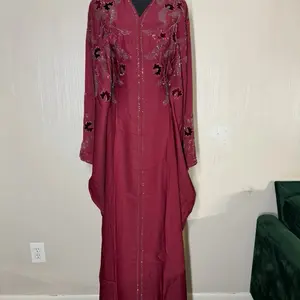 Ornate Floral Embroidery Dubai Abaya