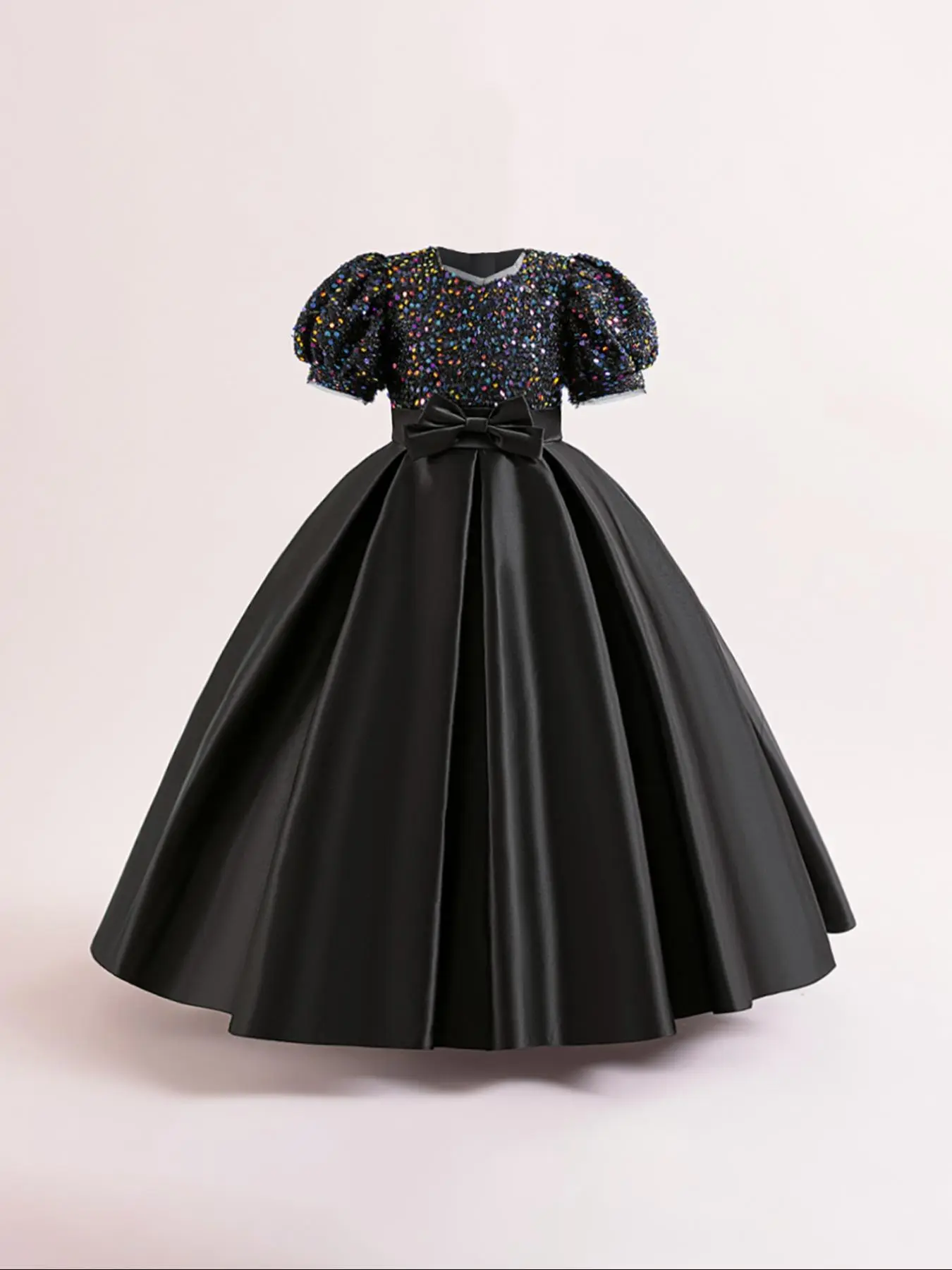 girls' black formal dresses for 12 year olds Kids Girls Elegant Long Black Embroidery Prom Dresses – Children's  Territory a Unit of VIC&SI LLC main image 1