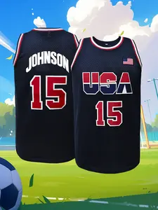 #12 USA Inspired Basketball Jersey for Men Women, Embroidered Vintage Mesh Breathable Basketball Tank Top, Quick Dry Athletic Uniform for Training, Game Day, Collectible Fan Gift & Casual Wear
