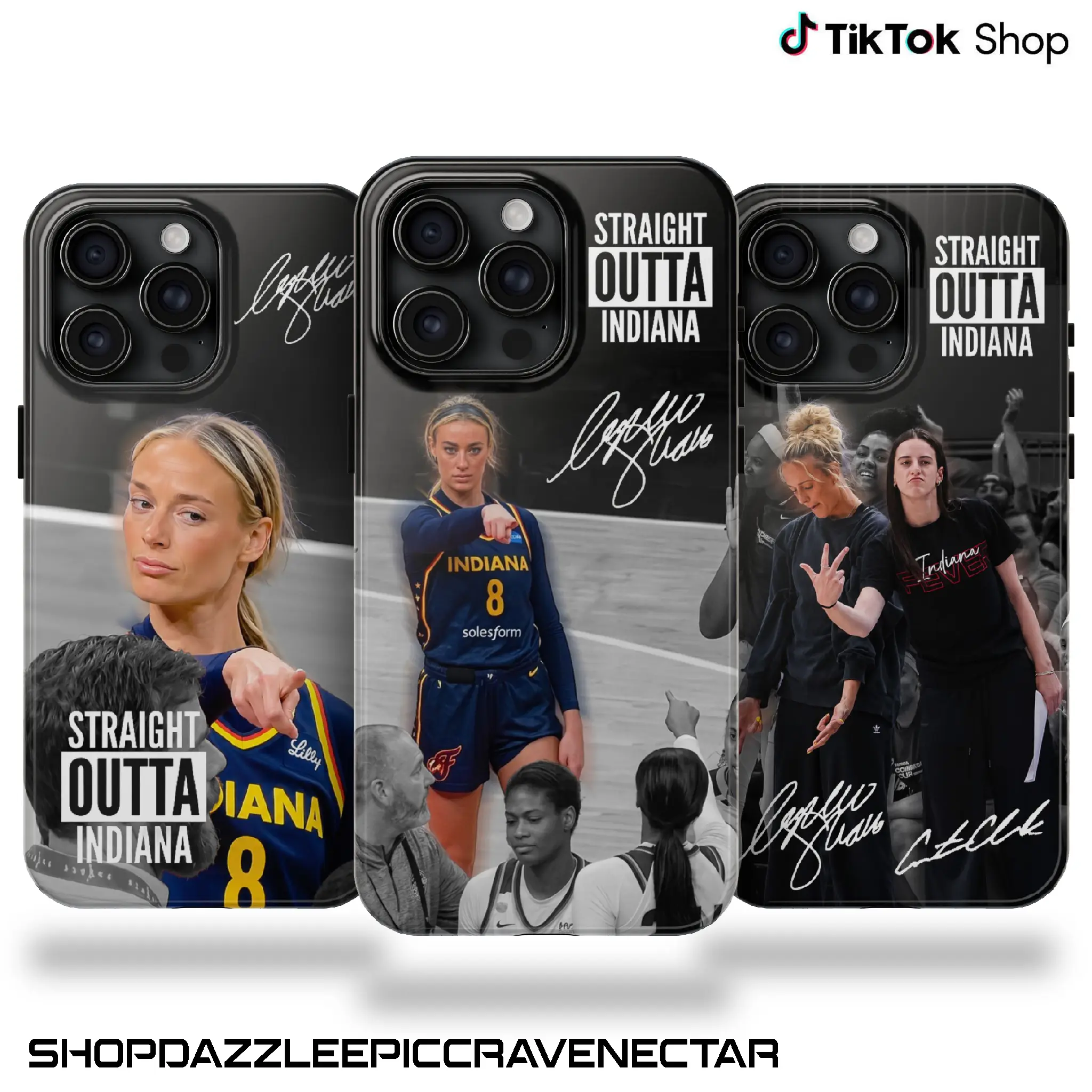 Modest Customized Eco-Friendly Sophie Cunningham Protects Caitlin Clark Phone Case, Straight Outta Signature Cover for 17 Air Pro Max, Women's Basketball Fan Accessory, None