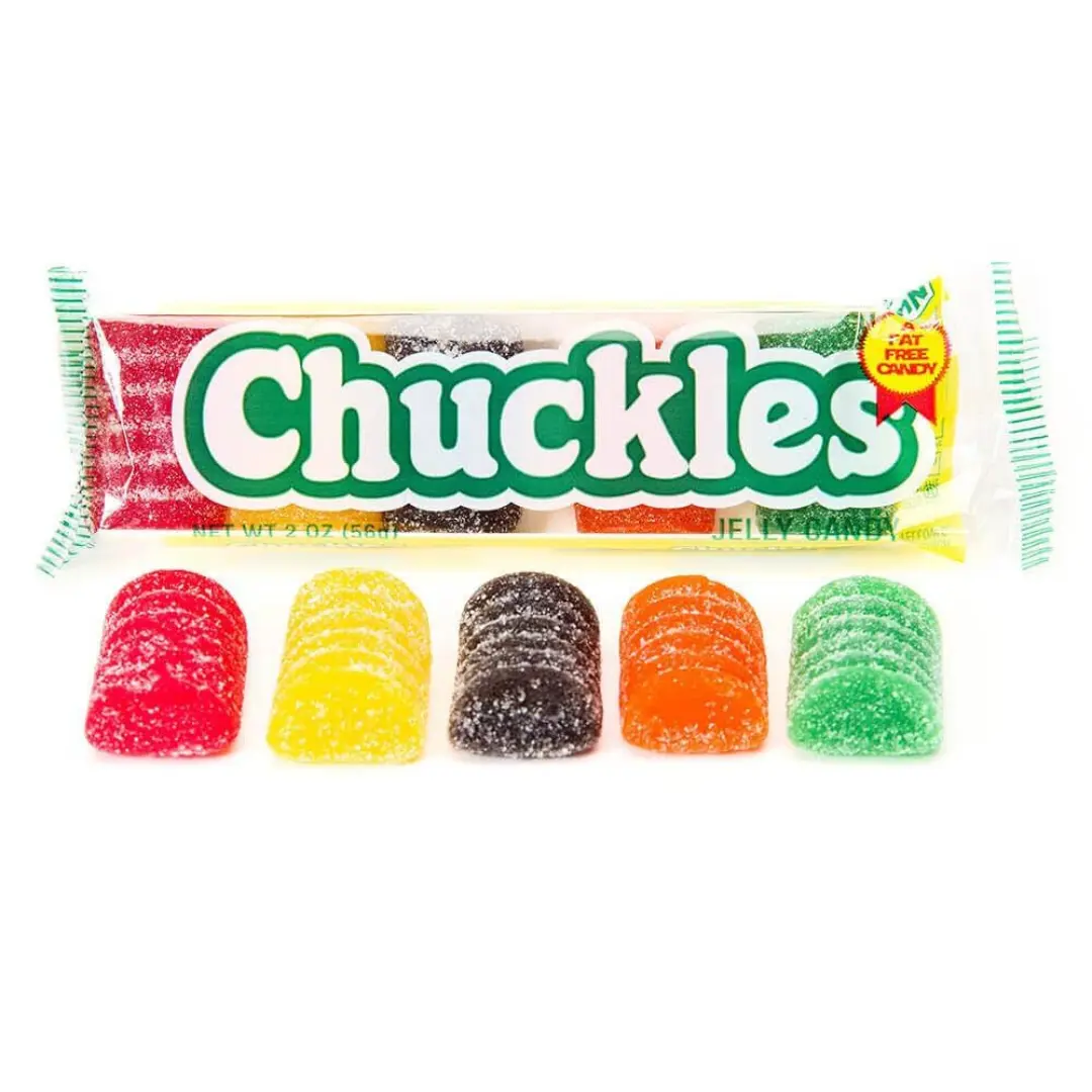 Chuckles Jelly Candy | 5 Classic Fruit Flavors | 2 oz Pack