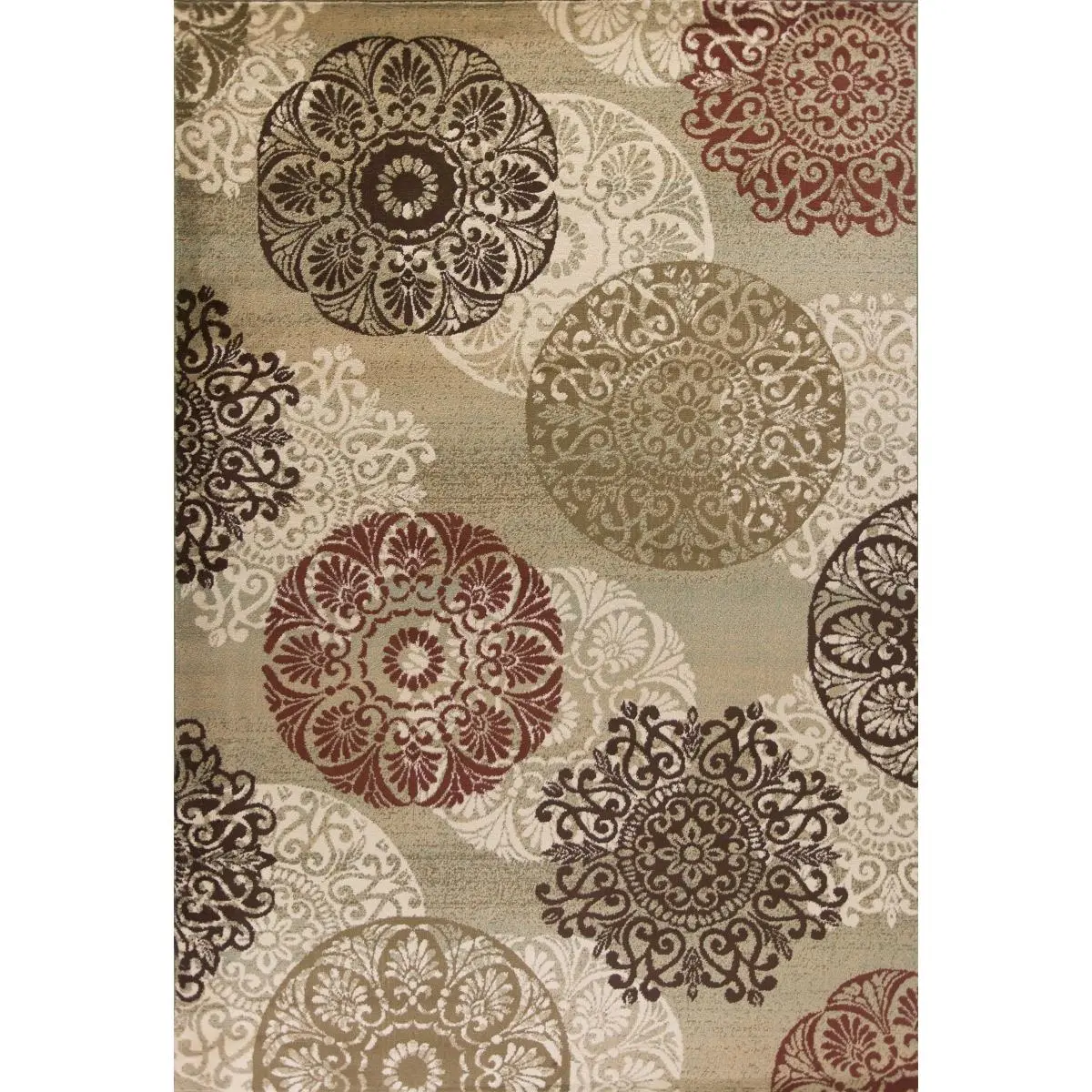 HomeRoots 352989 Indoor Sage Polypropylene Area Rug, 7 ft 7 in x 10 ft 10 in, 1/2" Pile Height