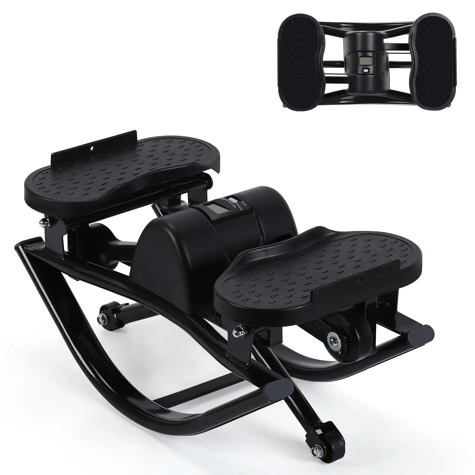 Mini Ski Stepper - Low Impact Exercise Stair Stepper, Quick Assembly At Home Gym Equipment, Gym Equipment for Home, Cardio Focus Indoor Fitness Machine for Full Body Workout