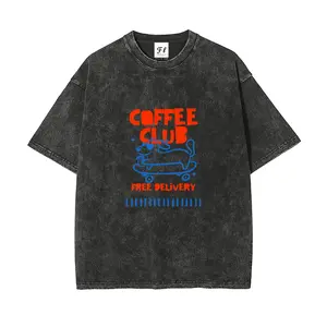 S~5XL Oversize Unisex Washed T-Shirt for Women and Men's Unisex Fit Batik Cotton Oversize Streetwear Menswear  Super Soft Pre-Shrunk