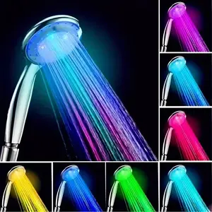 LED Illuminated Handheld Shower Head with Color-Changing Spray, No Battery Needed, for Shower Use Only, Modern Design