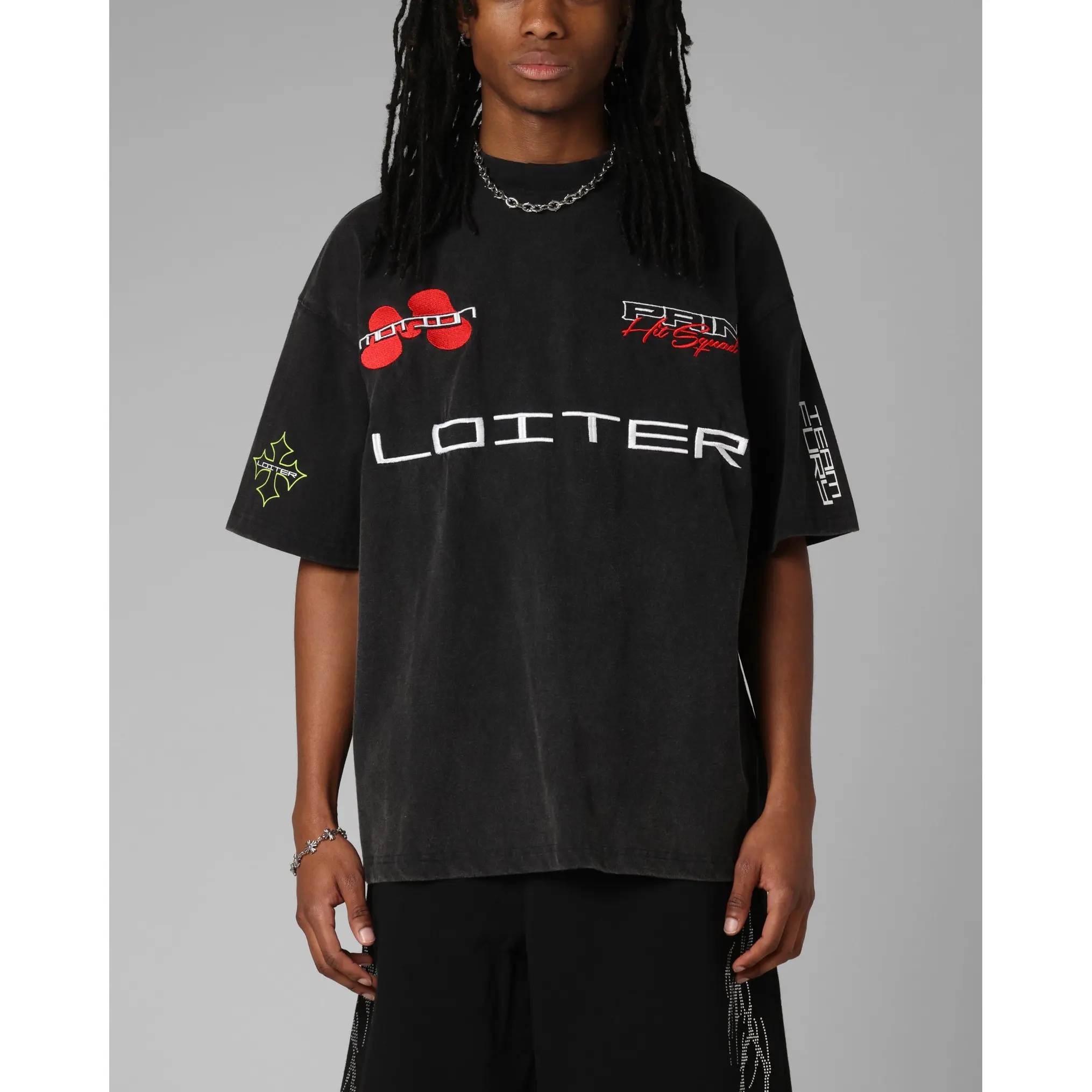 Loiter Racing Premium T-Shirt Charcoal