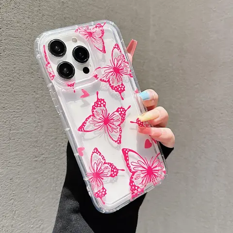 Butterfly Pattern Smartphone Case Casing, 1 Count Decorative Protective Phone Protector Cover, Phone Accessories Compatible with iPhone Series, Protection, Durable