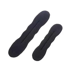 Hair Bun Maker 2 Pack (Small+Large) - Foam Sponge Buns with Hair Ties and Shaper Accessories for Updos, Ballet, French Twist, Waves & More!