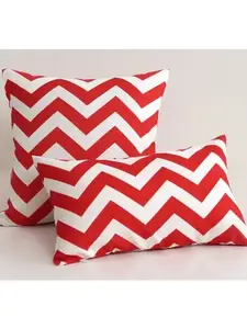 Set of 2 Stripes/Waving Outdoor Waterproof Throw Pillows (With Inserts)  2 sizes