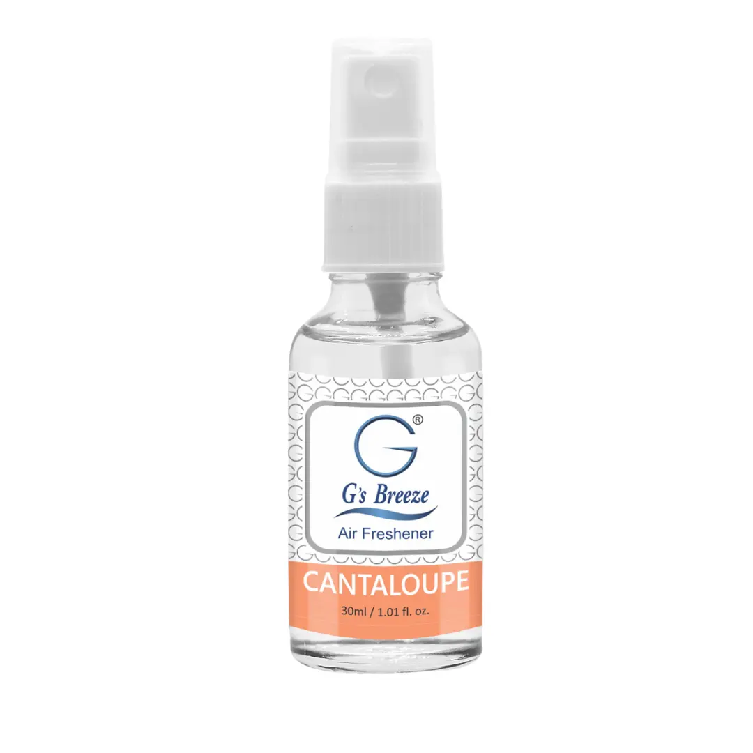 G's Breeze Cantaloupe Air Freshener - Sweet, Refreshing & Juicy Scent of Ripe Cantaloupe - Uplifting Aroma, Fruity Spray for Home, Office or Car - Energizing & Long-Lasting Fragrance - Pet Friendly
