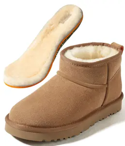 Mel&Syd Mini Boots Women With Arch Support: Plantar Fasciitis Relief - 100% Australian Sheepskin Lining & GEL Cushion Orthotic Insoles - Thermal Winter Boots for Women, Moms & Nurse