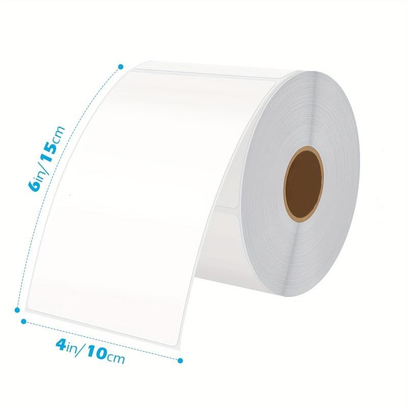 350/500pcss/Roll, 4"x6" Direct Thermal Shipping Label Compatible With Rollo, Brother, Zebra And Most Thermal Printer Perforated Postage Label Paper For MUNBYN, DYMO, JADENS