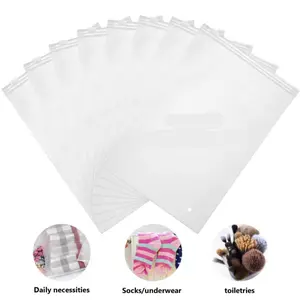 50Pcs Frosted Zipper Bags for Clothes 9.8x7.8 inch Resealable Plastic Mailers, Bikini Bags with Slider Closure for Swimsuit, Bathing Suit, T Shirt Packaging with Vent Holes - Home Improvement.