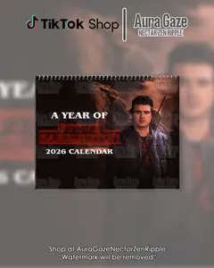 Steve Harrington 2026 Stranger Things Calendar Planner, Unique Holiday Gift, Fan Gift, Gift For Her, Joe Keery Celebrity Merchandise, Celebrity Crush Merch