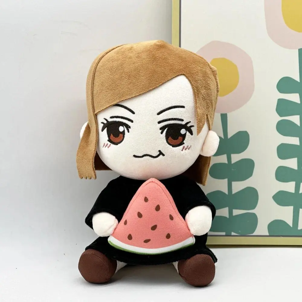 Anime & Manga Jujutsu Kaisen Kugisaki Nobara Watermelon-Sitting Taito Plush Doll, 1pc Stress Relief Toy for Over 1 Year Olds, Retail & Wholesale Collectible Gift for Game Enthusiasts, Cute Watermelon Sitting, Over One Year Old