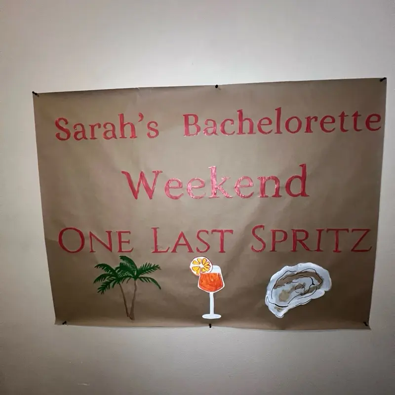 One Last Spritz Custom Bachelorette Banner - Tailor-Made 48x36 Inches with Personalized Design for Bachelorette Parties