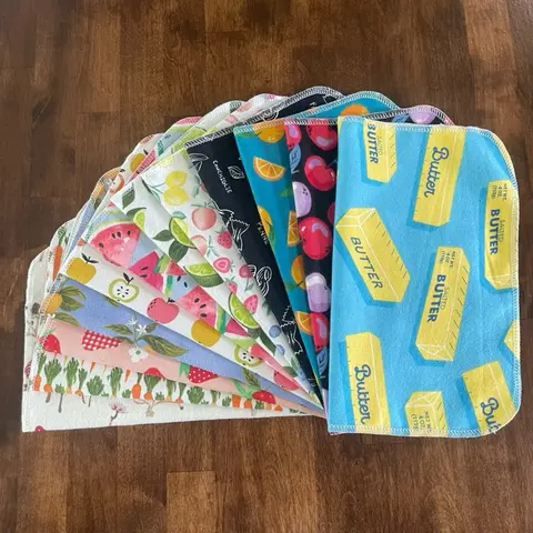 Food Variety Pack - Eco-Friendly Reusable Kitchen Paper Towel Replacement Cotton Household Wiping Cloth Wipes
