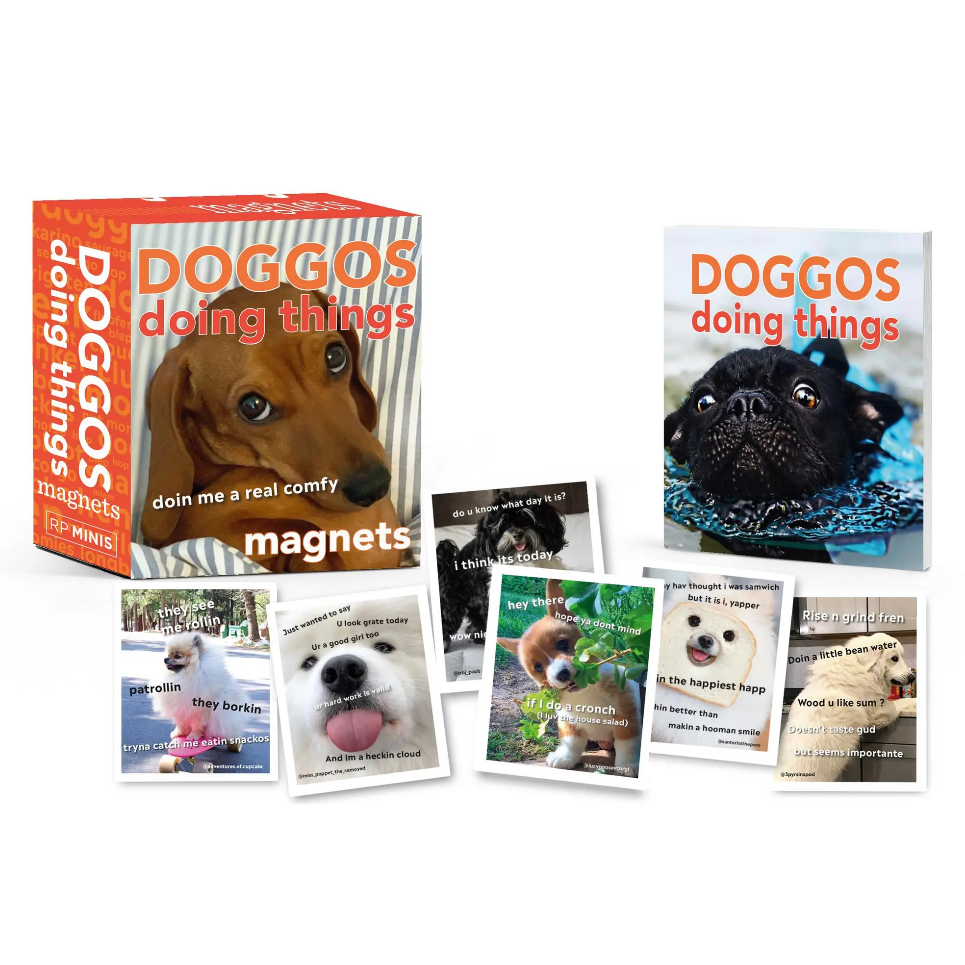 Doggos Doing Things Magnets by RP Minis [Novelty Gift]