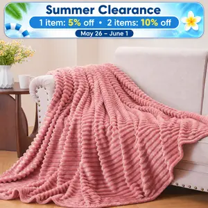 【Summer Clearance】Raybee Cozy Soft Blanket For Bed , 300GSM Lightweight Cooling Blanket for Couch, Bed, Office, and Travel ,Ultra-Soft Summer Throw Blanket for Hot Sleepers, Home Bedroom Decor ,Solid Color,Fluffy Blanket