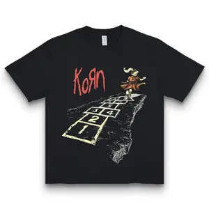 Korn Follow The Leader Band logo T Shirt 100% Cotton Crew Neck T-Shirt Printed Sweatshirt Love