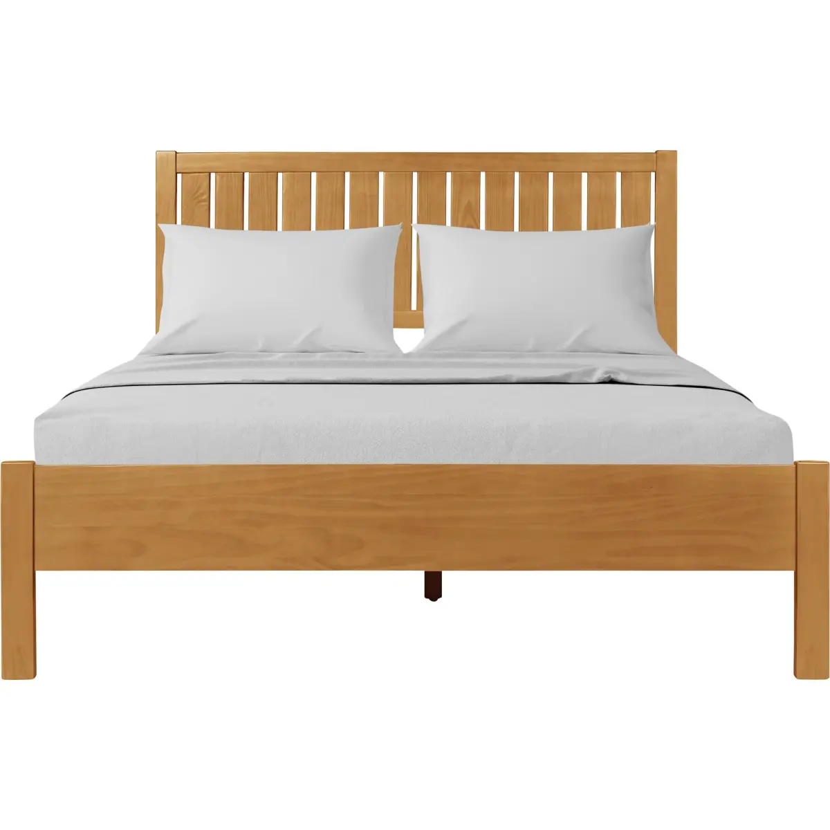 Camden Isle 114632 Unisex Rectangular Framed Graham Platform Bed Frame - Queen Size, Natural Oak Solid Wood, 83.5x63x43.3 in, Queen Size Bed