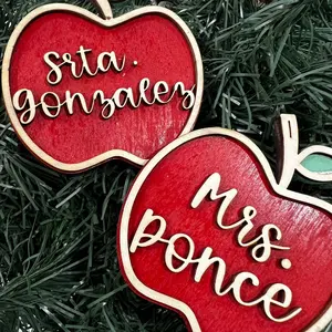 Personalized Teacher Ornament - Customizable Gift for Teachers