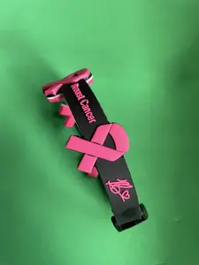 Breast Cancer Awareness Costume Jewelry Bracelet - 20cm Fashion Accessory for Breast Cancer Advocates