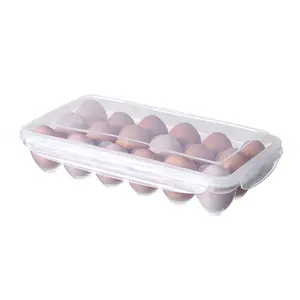 2 Pack Covered Egg Holders For Refrigerator, Plastic Storage Container/ Deviled Egg Tray Carrier with Lid Fits 18X2 Eggs(36 Eggs)