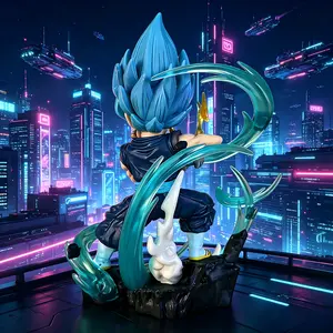 DBZ advanced Animation domineering Q version hand-collection-level ornaments, home decoration with rock base, birthday