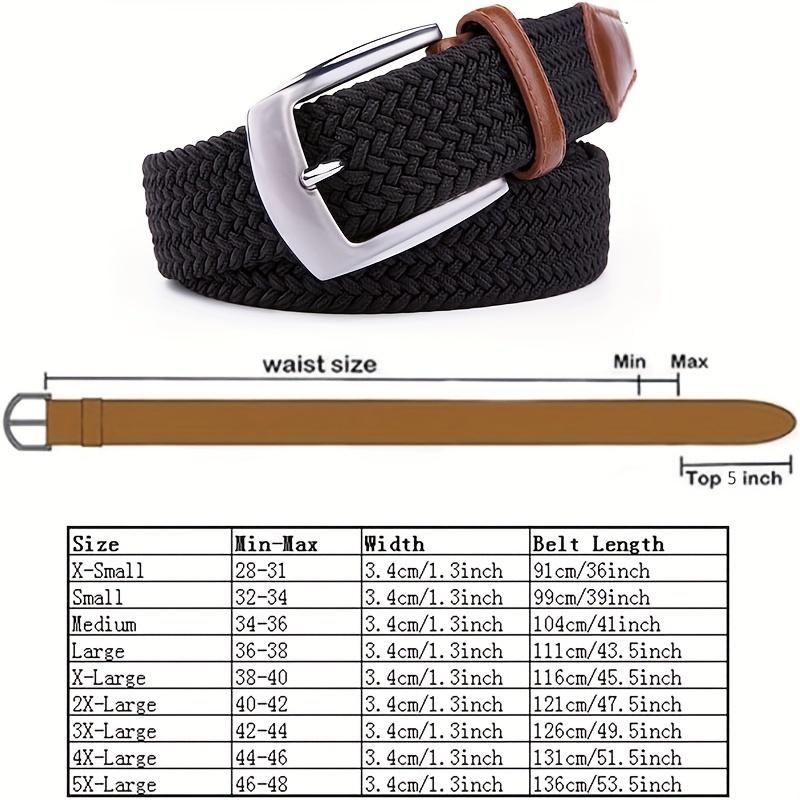 [Full Sizes Stretch Braided Belts] Canvas Elastic Fabric Woven Stretch Braided Belts for Men Women Junior with Multicolored/Full Sizes, Father's Day Gift  Brown