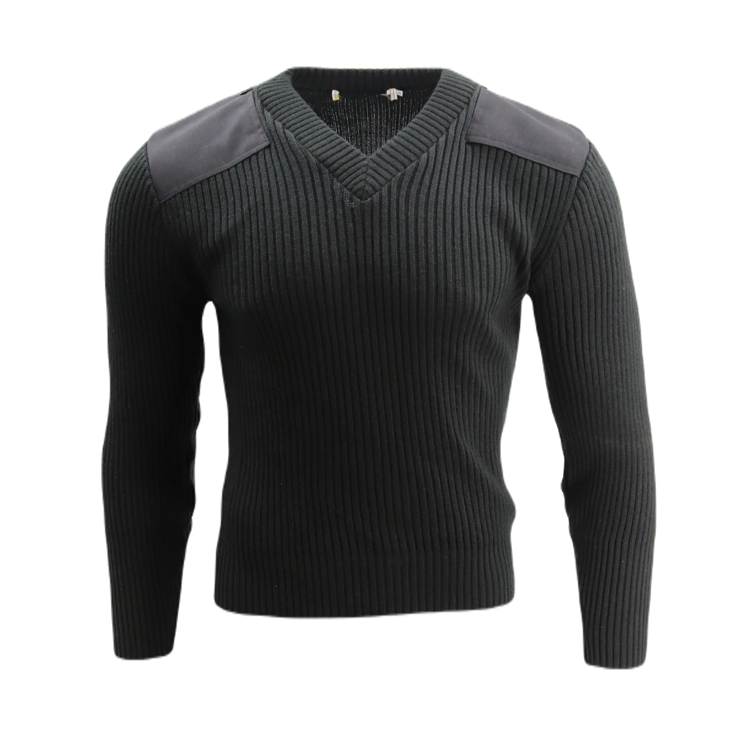 V-Neck Wool Blend Commando Sweater